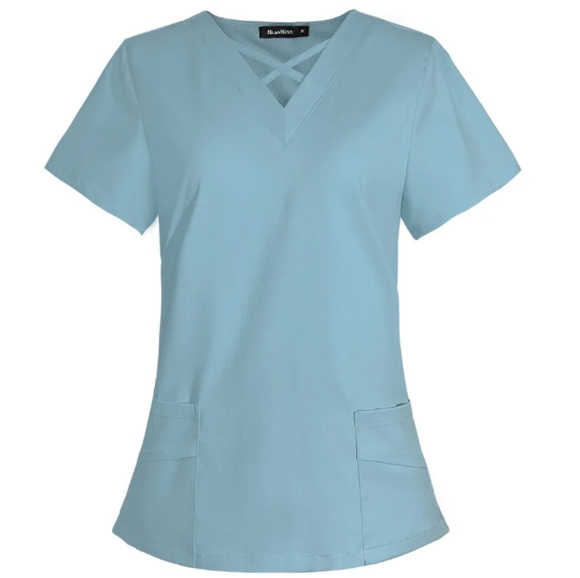 Light blue jogger scrub set - Picture 3 of 9